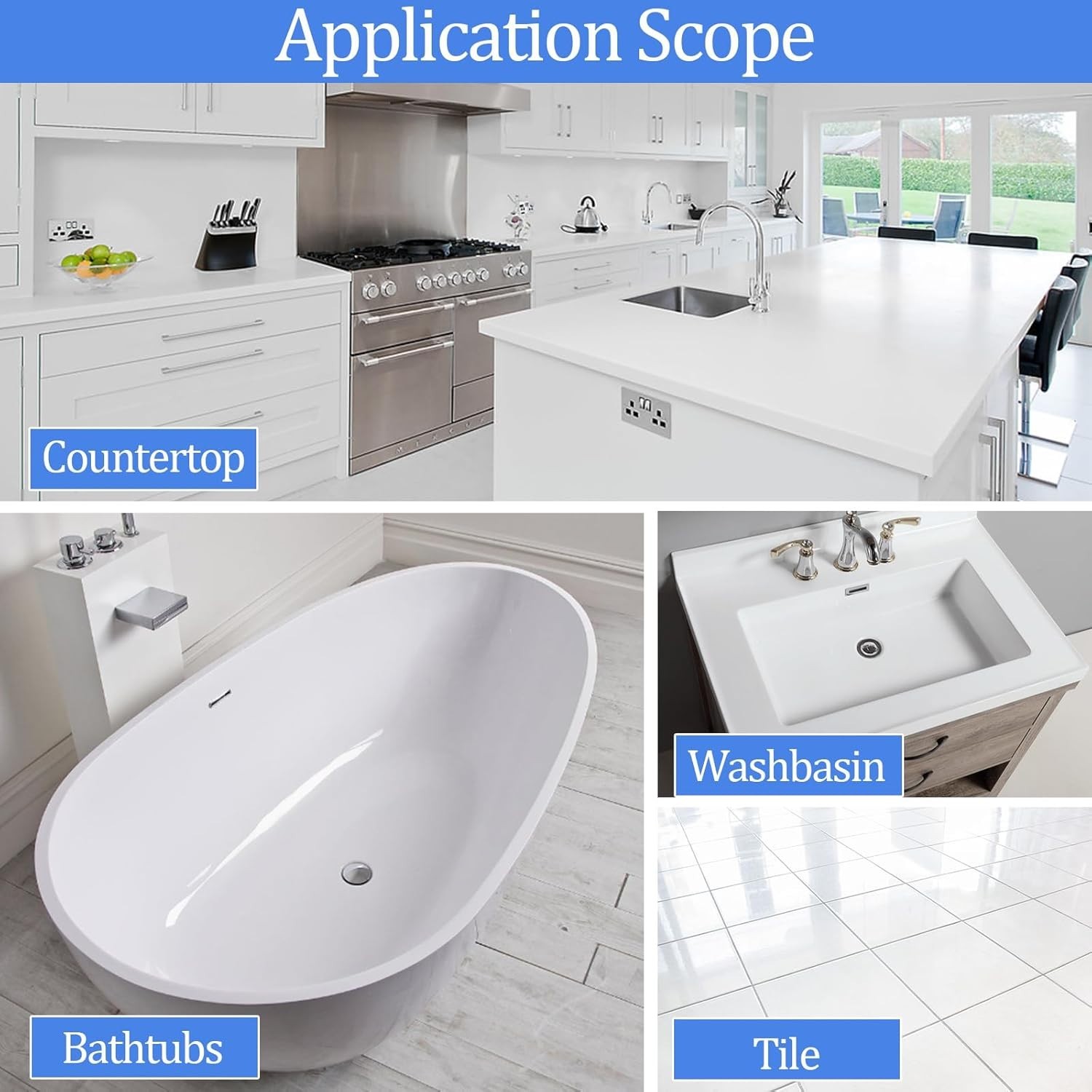 Durable White Bathtub Paint – 33oz Kit for Easy Refinishing in Kitchens & Baths