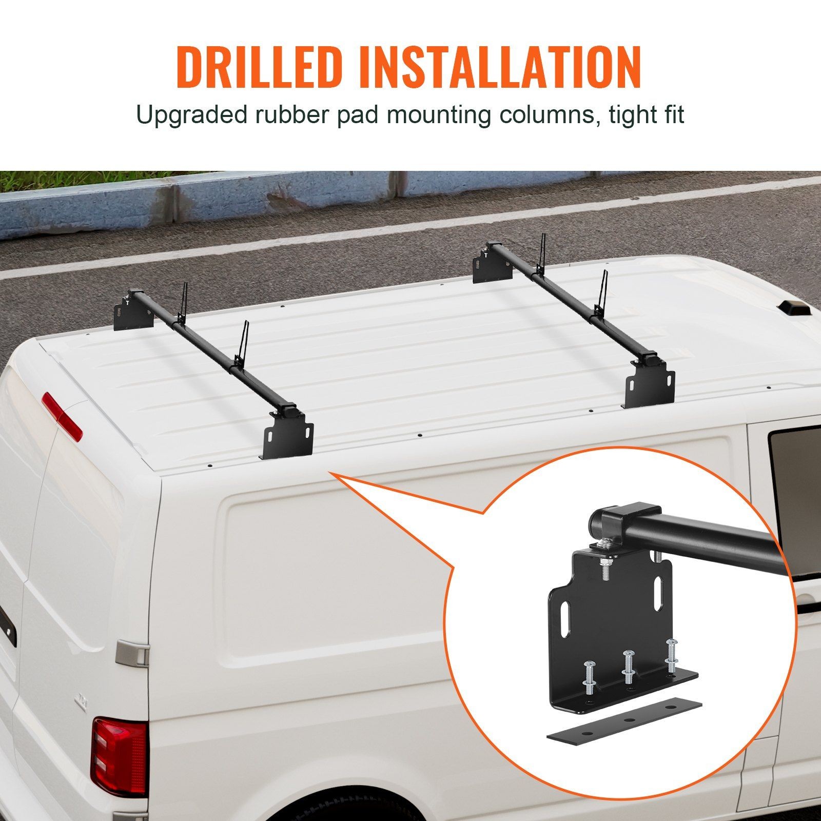 Top-Mount 500lb Roof Rack for Long Item Transportation