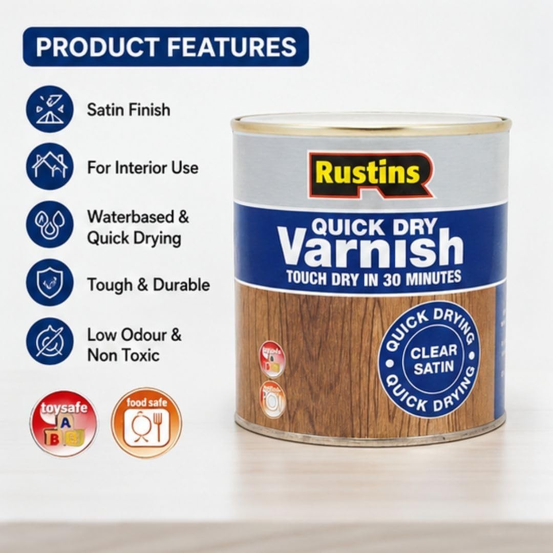 Quick Dry Varnish Satin Clear 250 ml