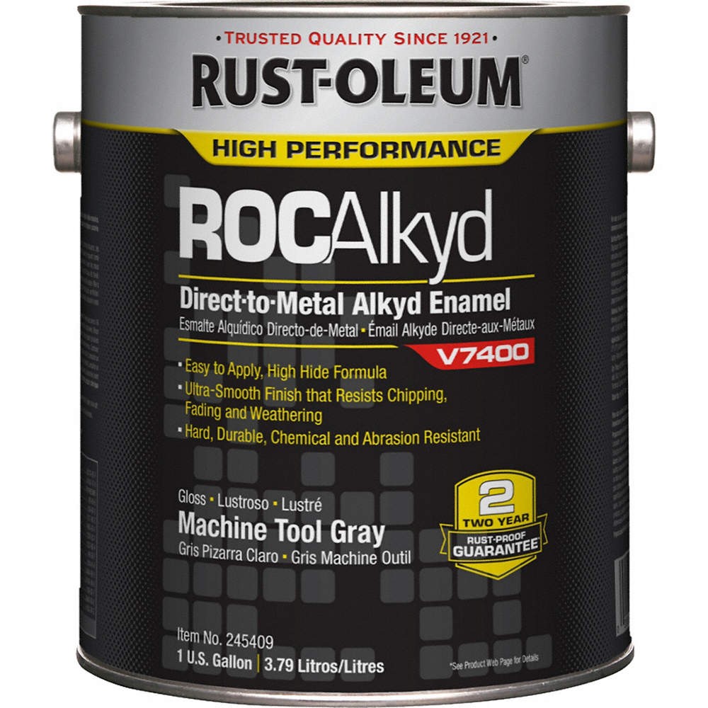 RUST-OLEUM 245409 V7400 Alkyd Enamel,Machine Tool Gray,1 g 2ZLL5
