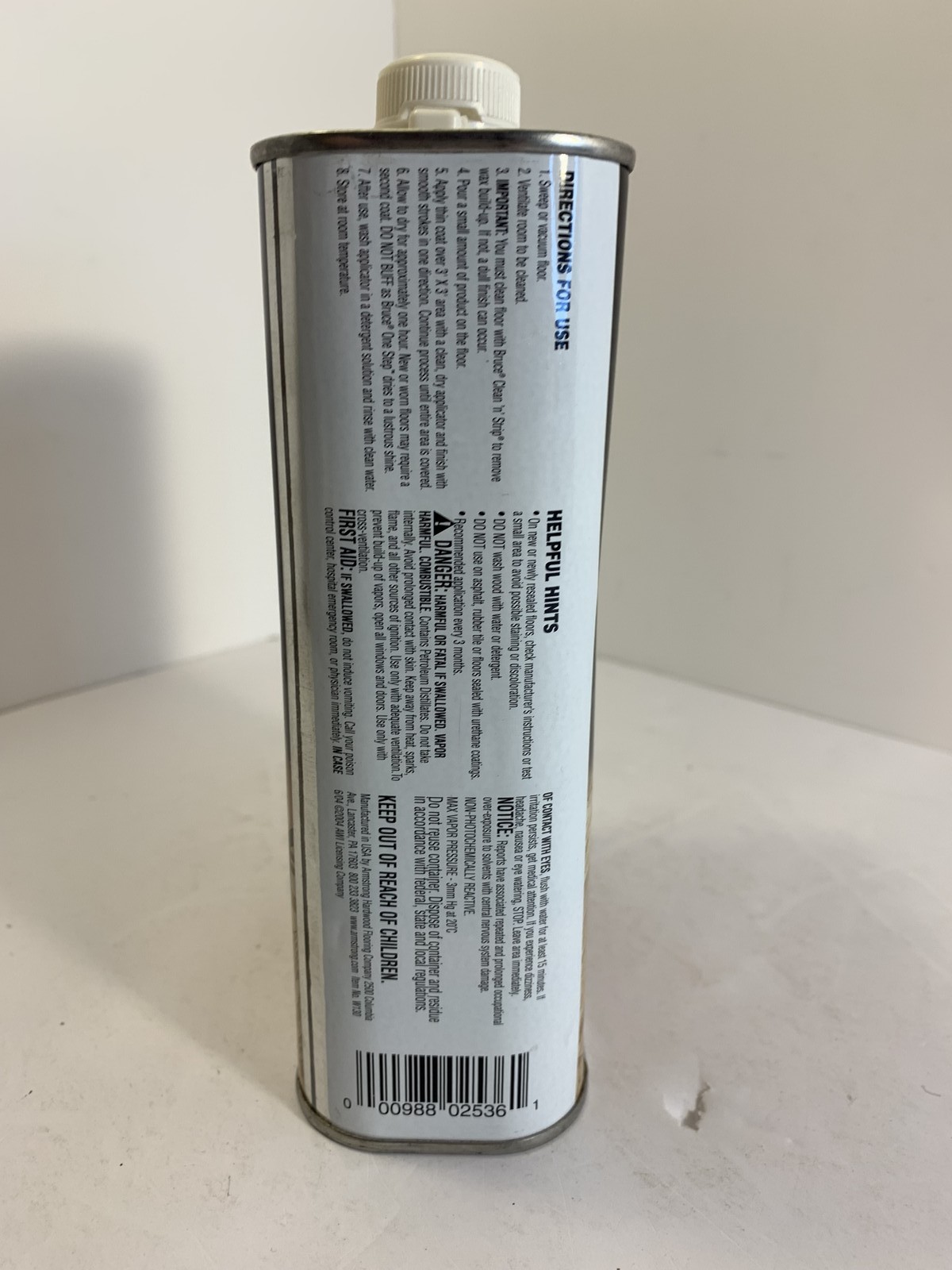 Bruce One Step Acrylic No-Buff Hardwood Floor Finish for Wax-Finish Floors 32