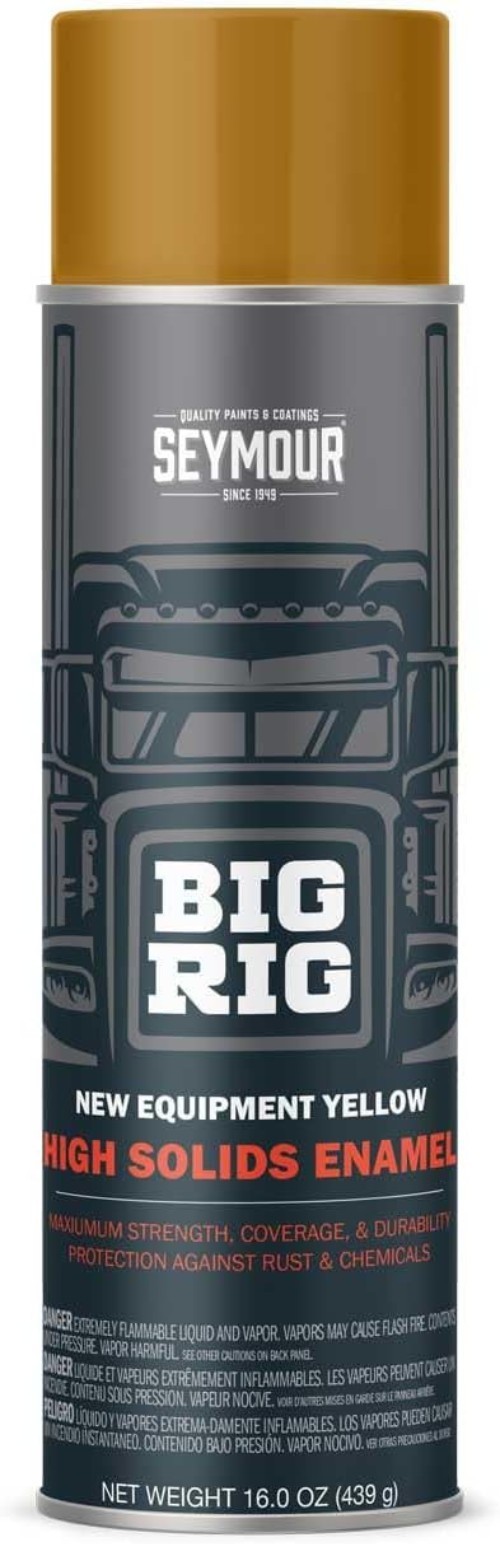 High-Gloss Equipment Yellow Spray Paint – Rust Resistant & Durable 16oz Can