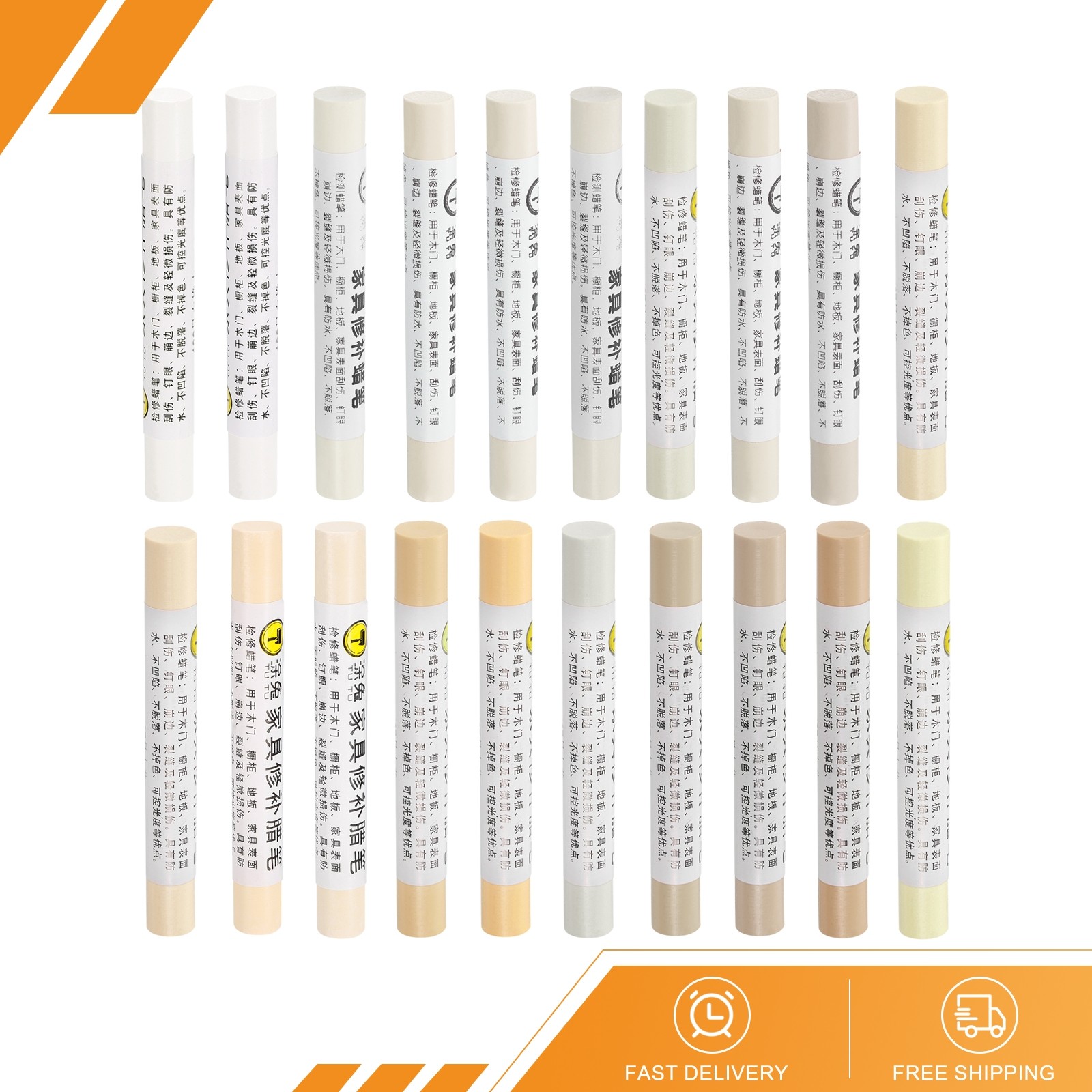 20 Set Furniture Repair Crayons Wax Filler Stick Touch Up Pen Markers