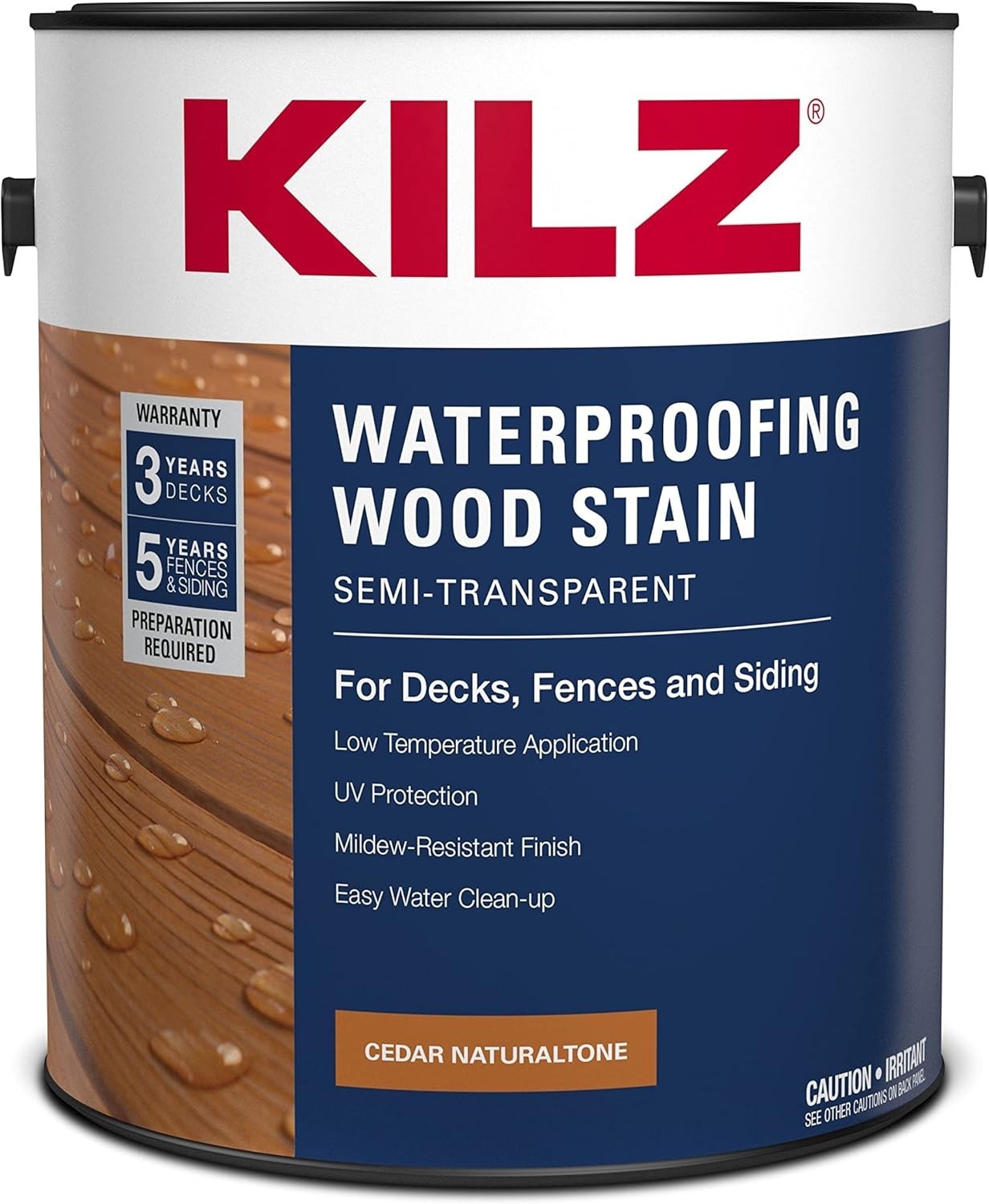 Wood Stain 1-Gallon Cedar Naturaltone Waterproofing Semi-Transparent Acrylic …