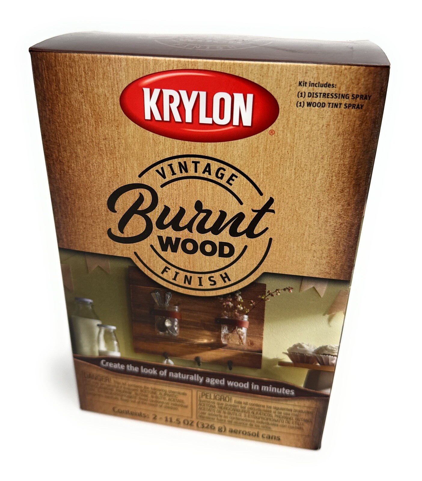 KRYLON VINTAGE FINISH BURNT WOOD SPRAY PAINT KIT #8432