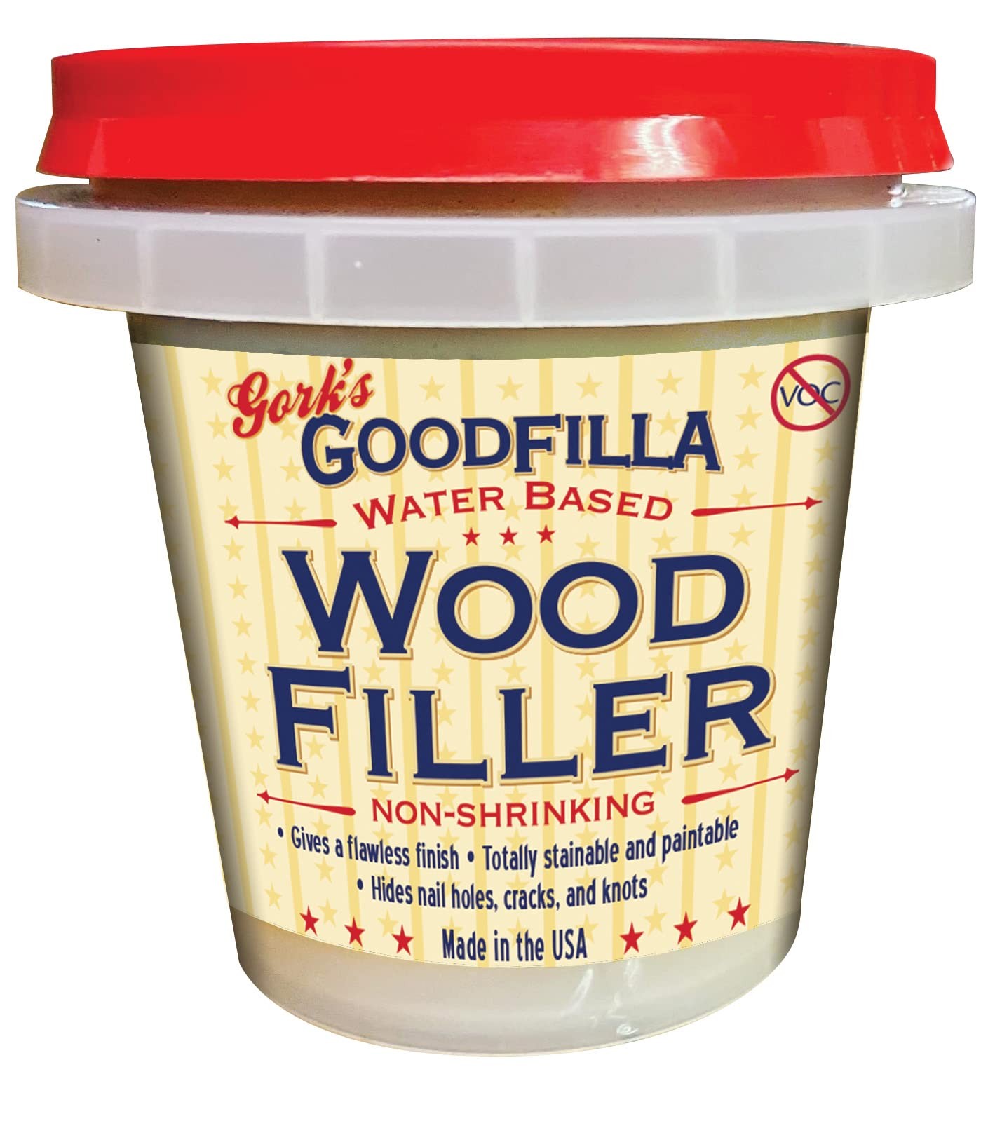Goodfilla Walnut, 8 oz, Wood and Grain Filler, Stainable, 8 Walnut