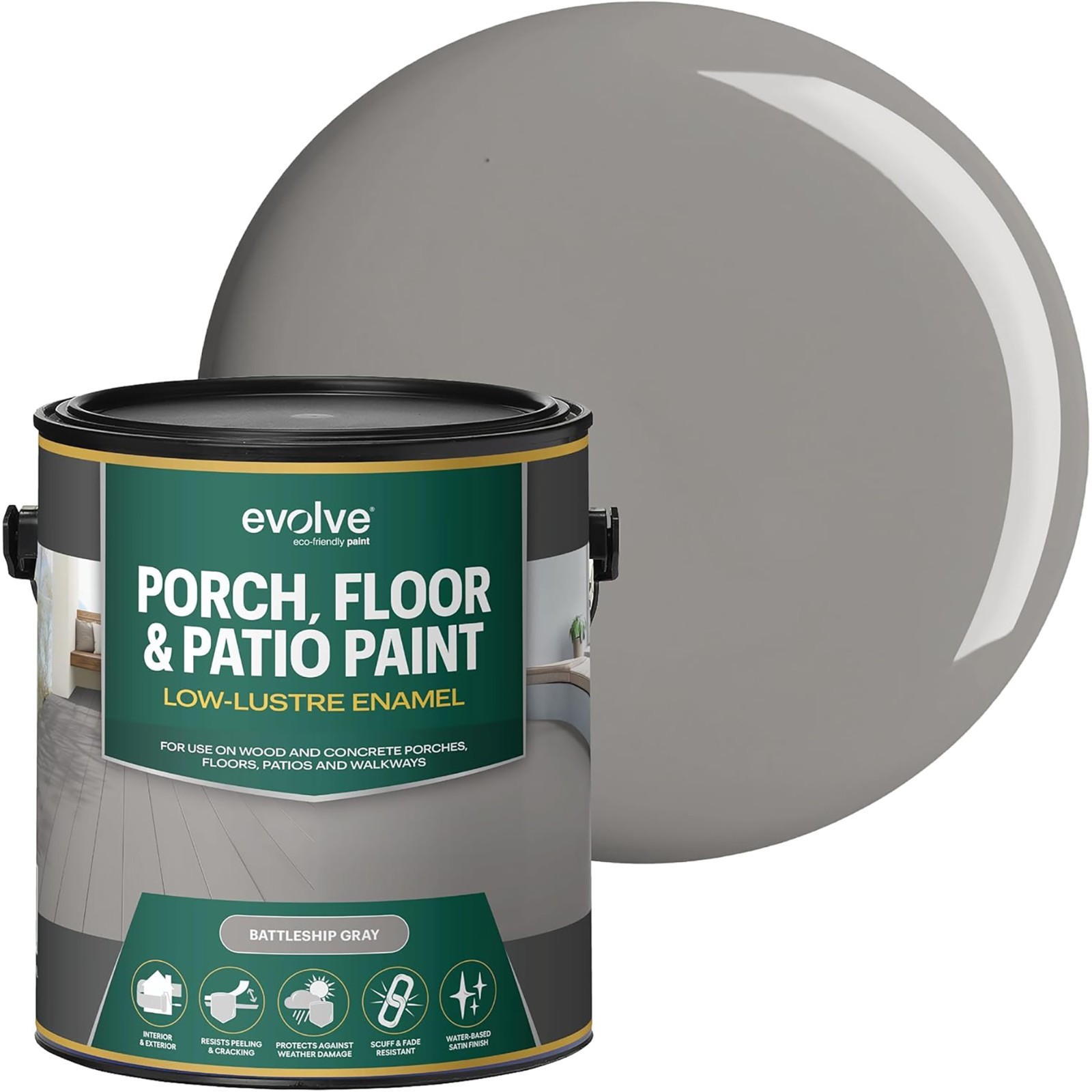 Evolve Porch & Floor Latex Coating Battleship Grey gal