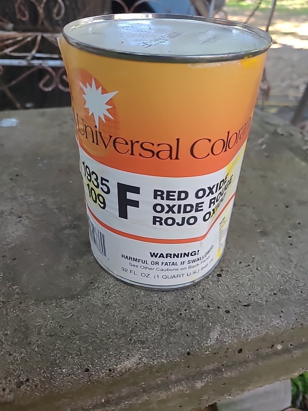 Red Oxide Rouge Colorant Red Rouge S Mixing Tint Paint Can 1 Q F