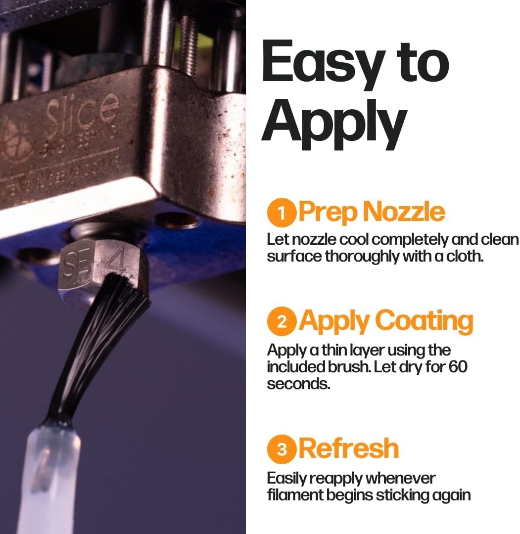 3 mL PTFE Nanosuspension Paint – Prevents Plastic Buildup on 3D Printer Nozzles