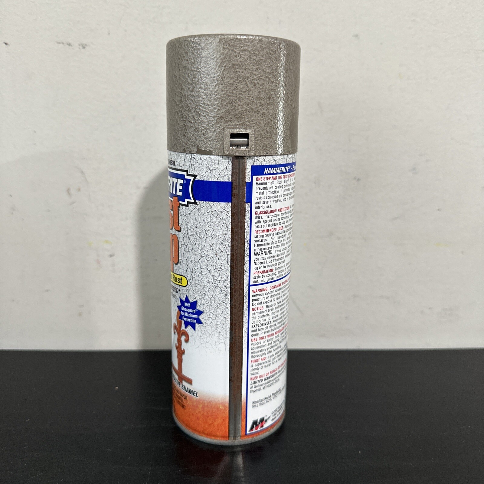 [ 1 Can ] Hammerite Hammered Finish Rust Cap Spray Paint 12 Oz – Hammered Bronze