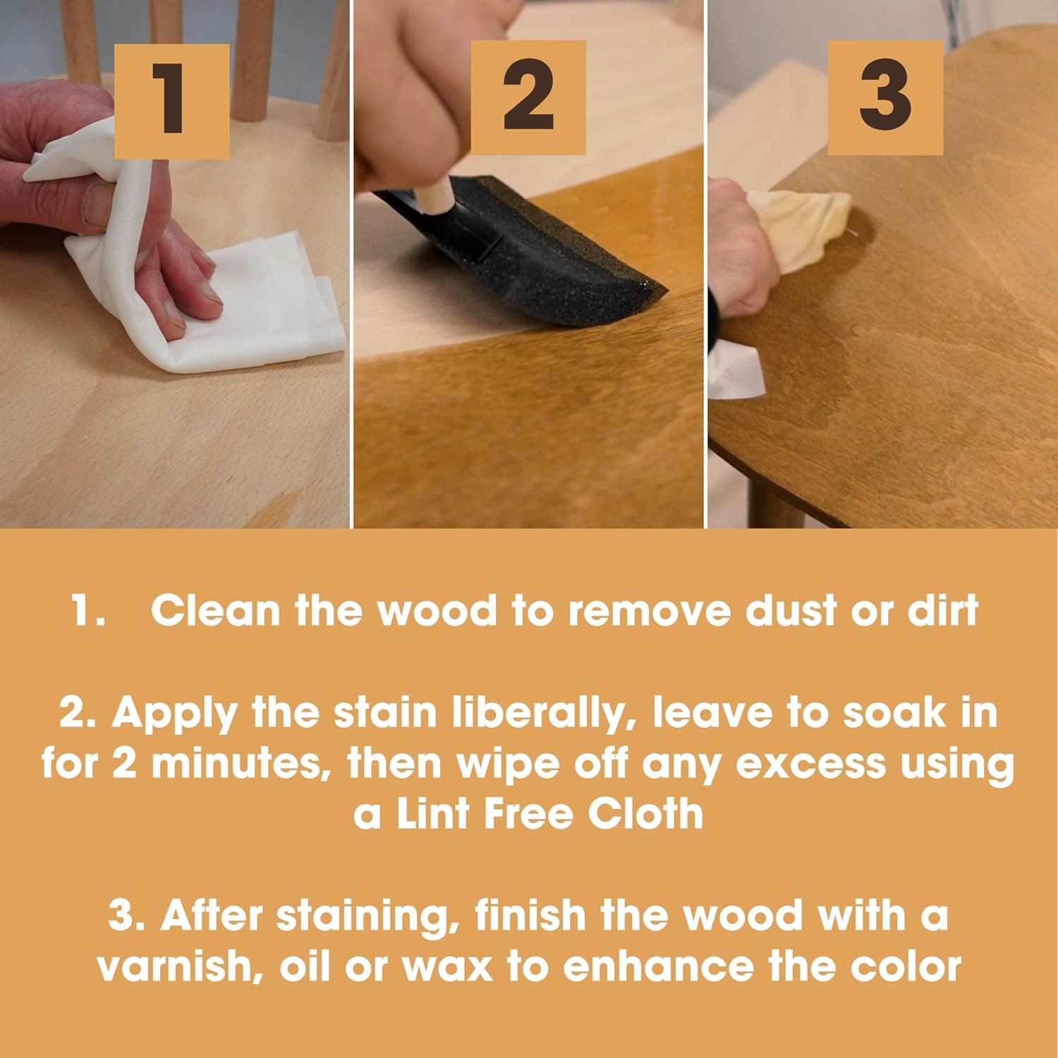 Wood Finish | Water-Based Formula | Low Odour and Non-Toxic |