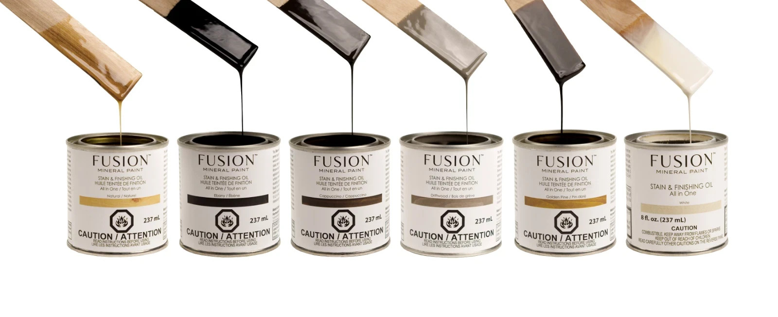 Fusion Mineral Paint Stain & finishing oil 8 oz Various colors