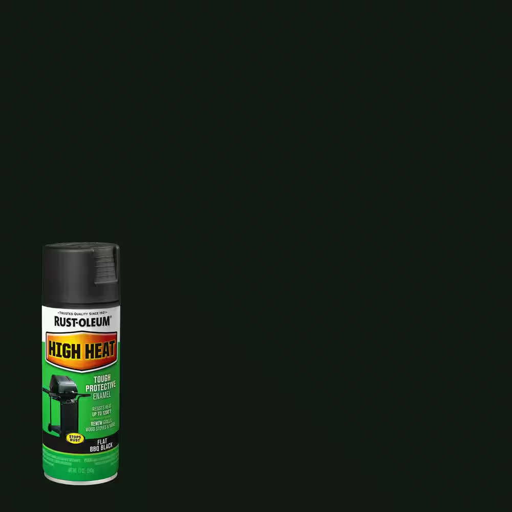 12 Ounce High Heat Flat Bar-B-Que Black Interior/Exterior Spray Paint