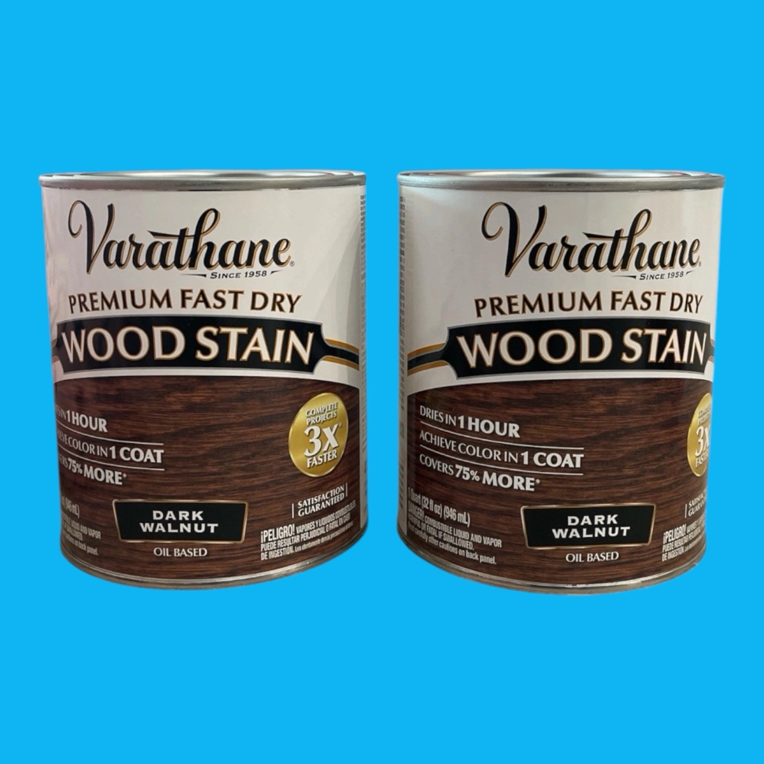Varathane 262006 Premium Fast Dry Wood Stain – Dark Walnut-Oil Base(2 Quart) AB