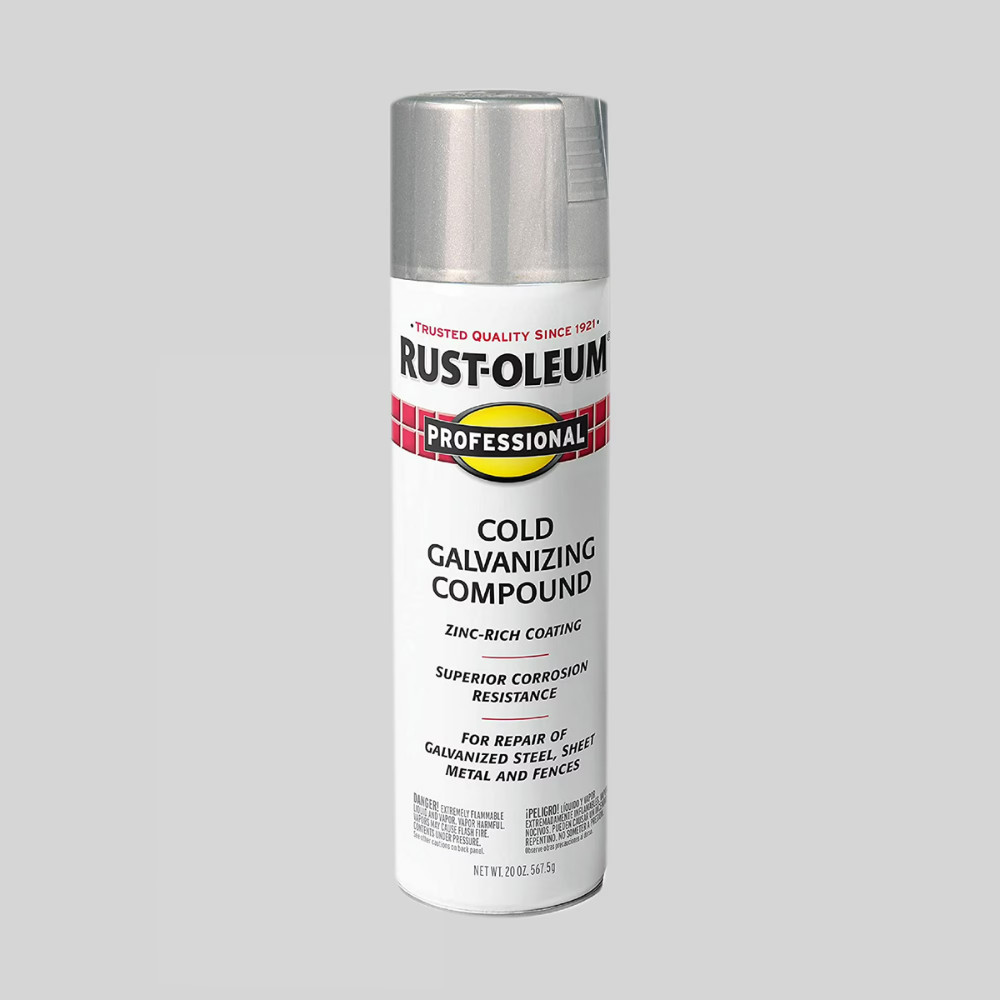(6 Pack) Cold Gray, Rust-Oleum Professional Galvanizing Compound Spray, 20 oz