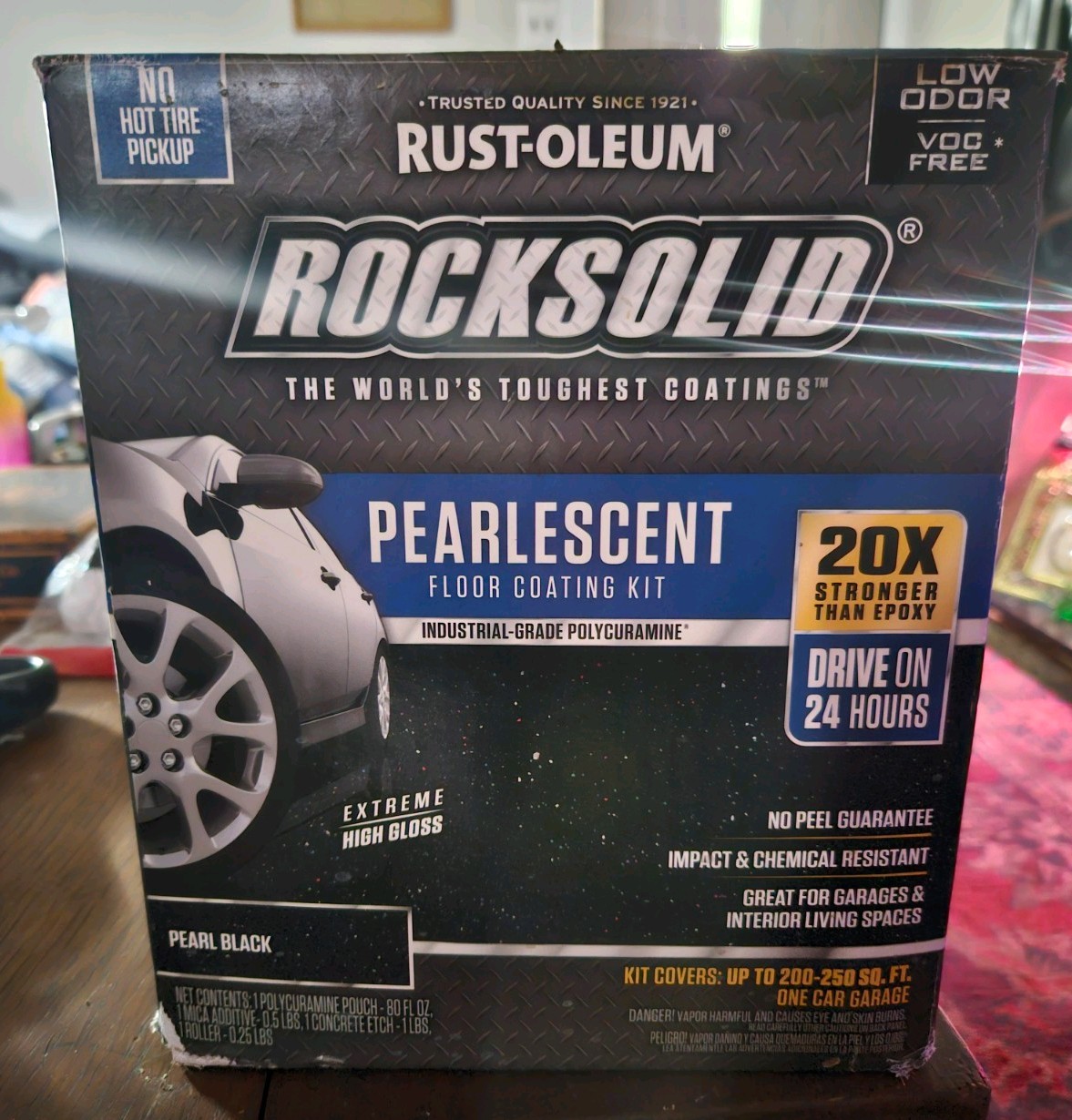 Rust-Oleum 306325 Rock-Solid Pearlescent Floor Coating Kit – Black