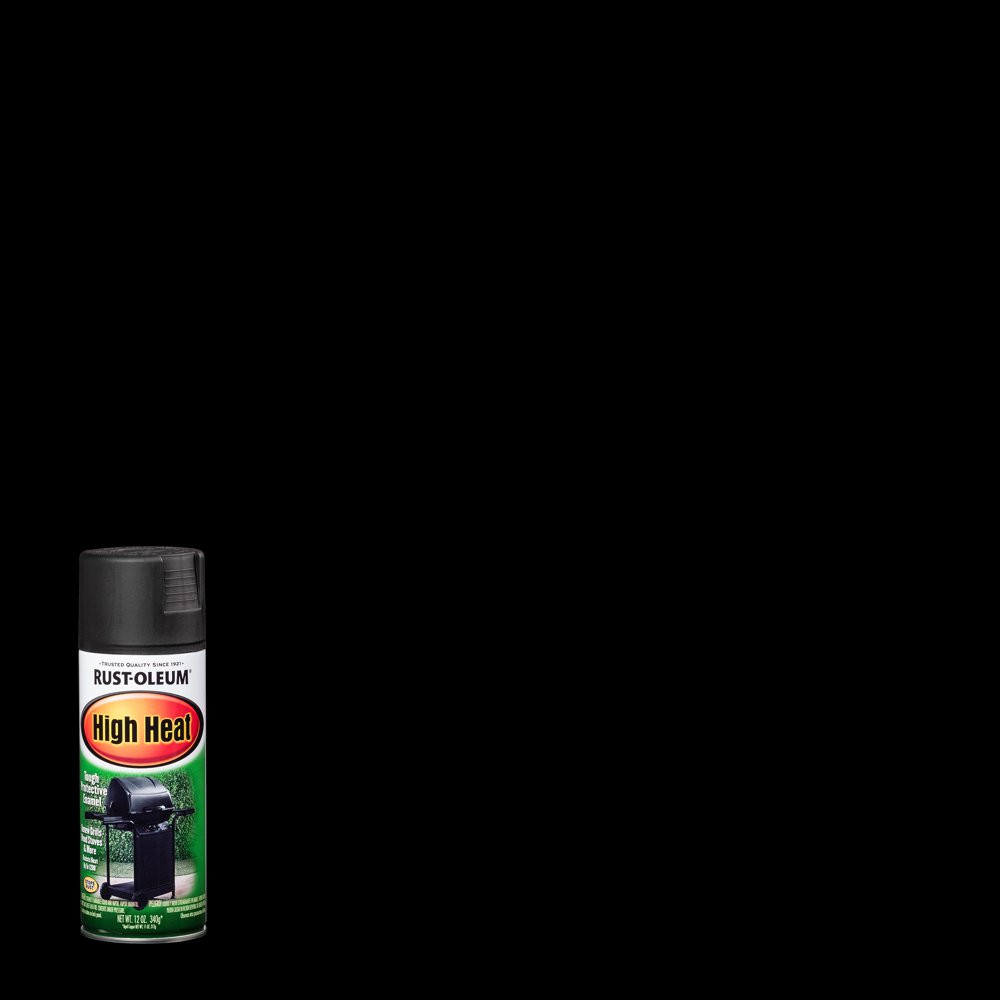 BBQ Specialty Flat High Heat Resistant Black Spray Paint Rust Protection 12 Oz
