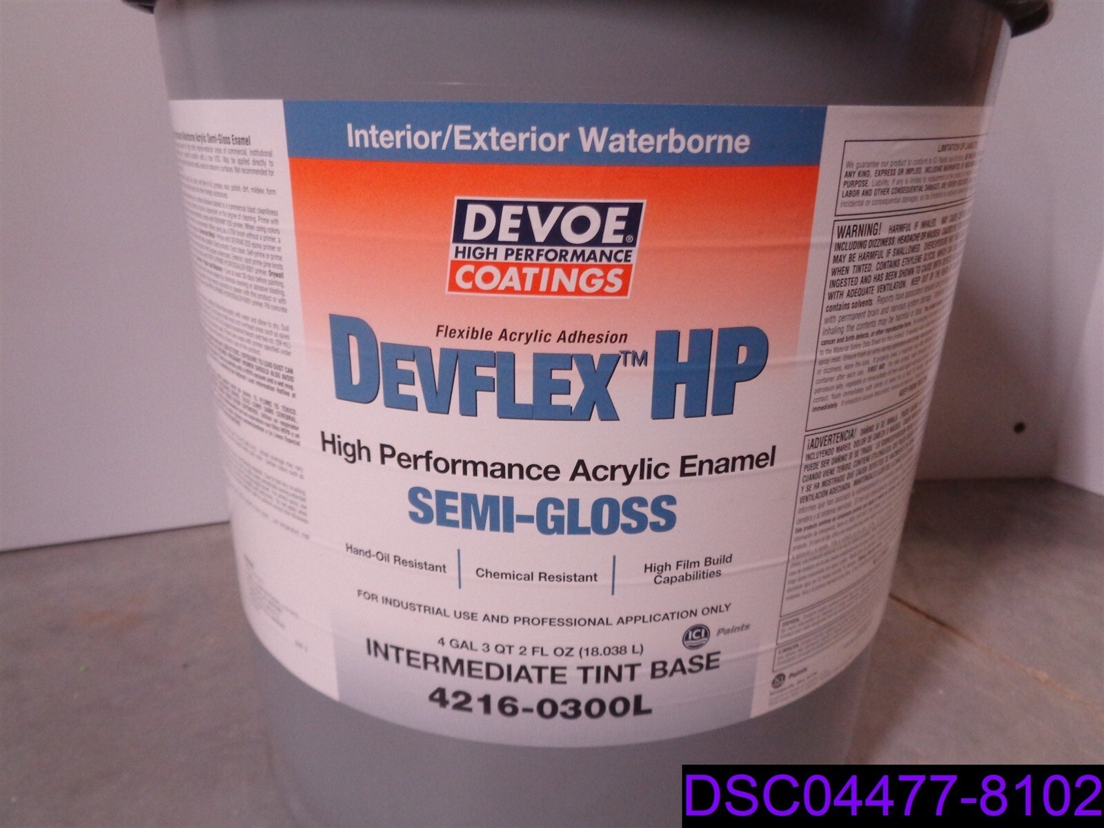 Devflex HP Semi Gloss Intermediate Tint base 4216-0300L 5 Gallon