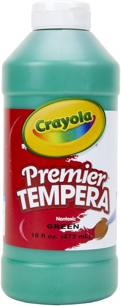 Crayola Premier Tempera Paint For Kids – Green (16oz) Easy Squeeze Bottle