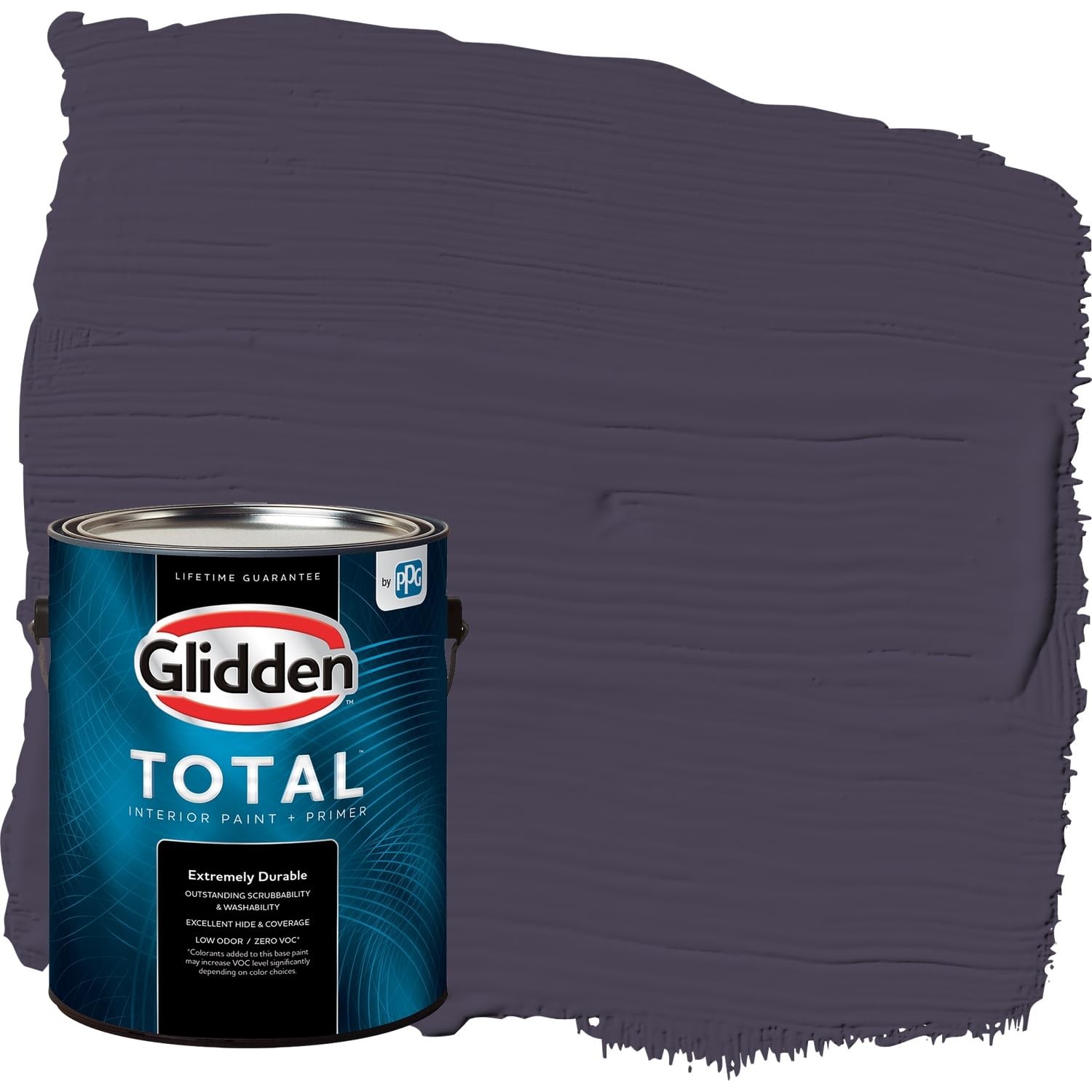 Glidden Total 1 Gal. Blackberry/Purple Flat Interior Paint Premiumr