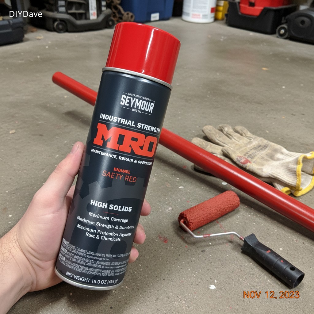 Seymour Safety Red Spray Paint 16 Ounce High Solids Rust Resistant VOC Compliant