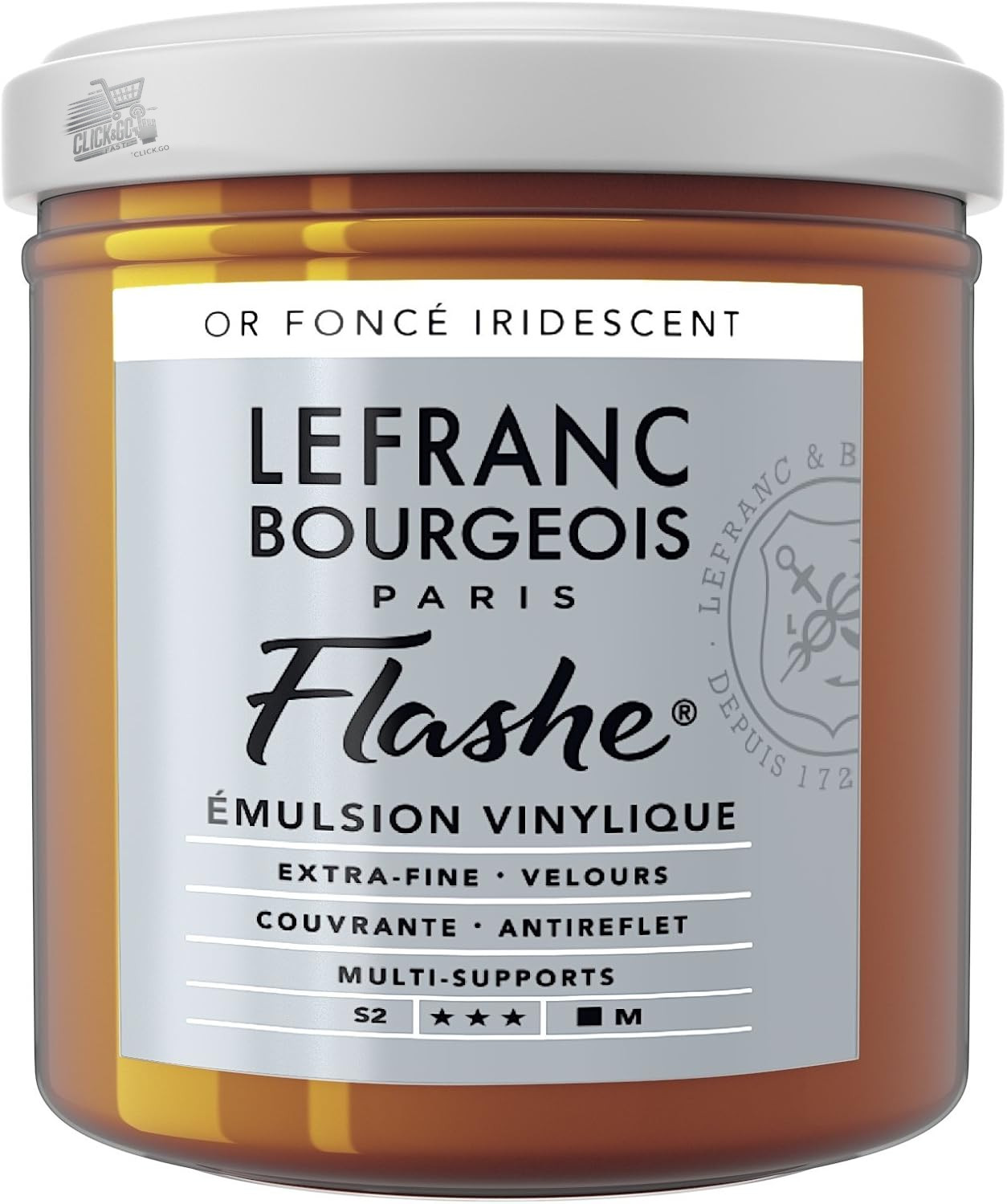 ACRYLIC COLOR FLASHES 125ML DARK GOLD LEFRANC BOURGEOIS EXTRA FINE VINYL 835