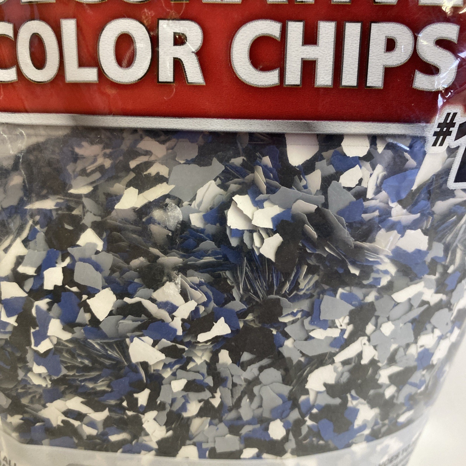 NIP Rust-Oleum Grey Blend Decorative Color Chips 1 lb.