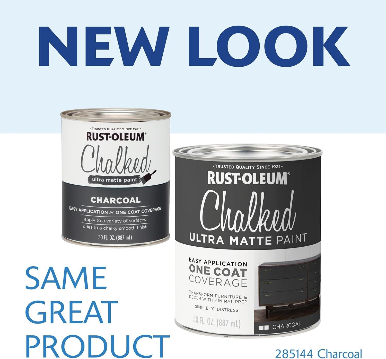 Rust-Oleum Chalked Ultra Matte Paint, 30 oz Charcoal- 285144 (2-PACK)