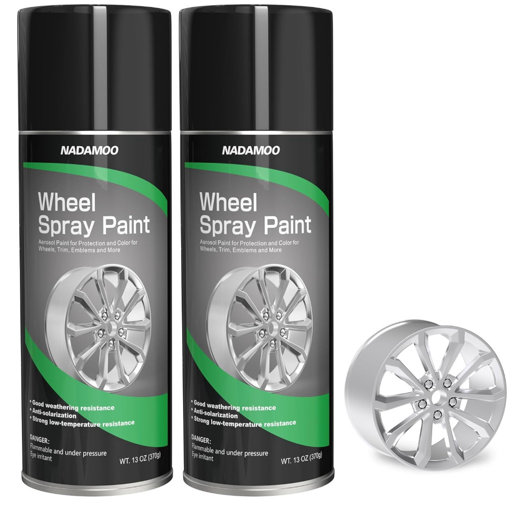 Aluminum Wheel Spray Paint, Semi-Gloss, 2 Cans, 13 Oz Each – For Car Rims