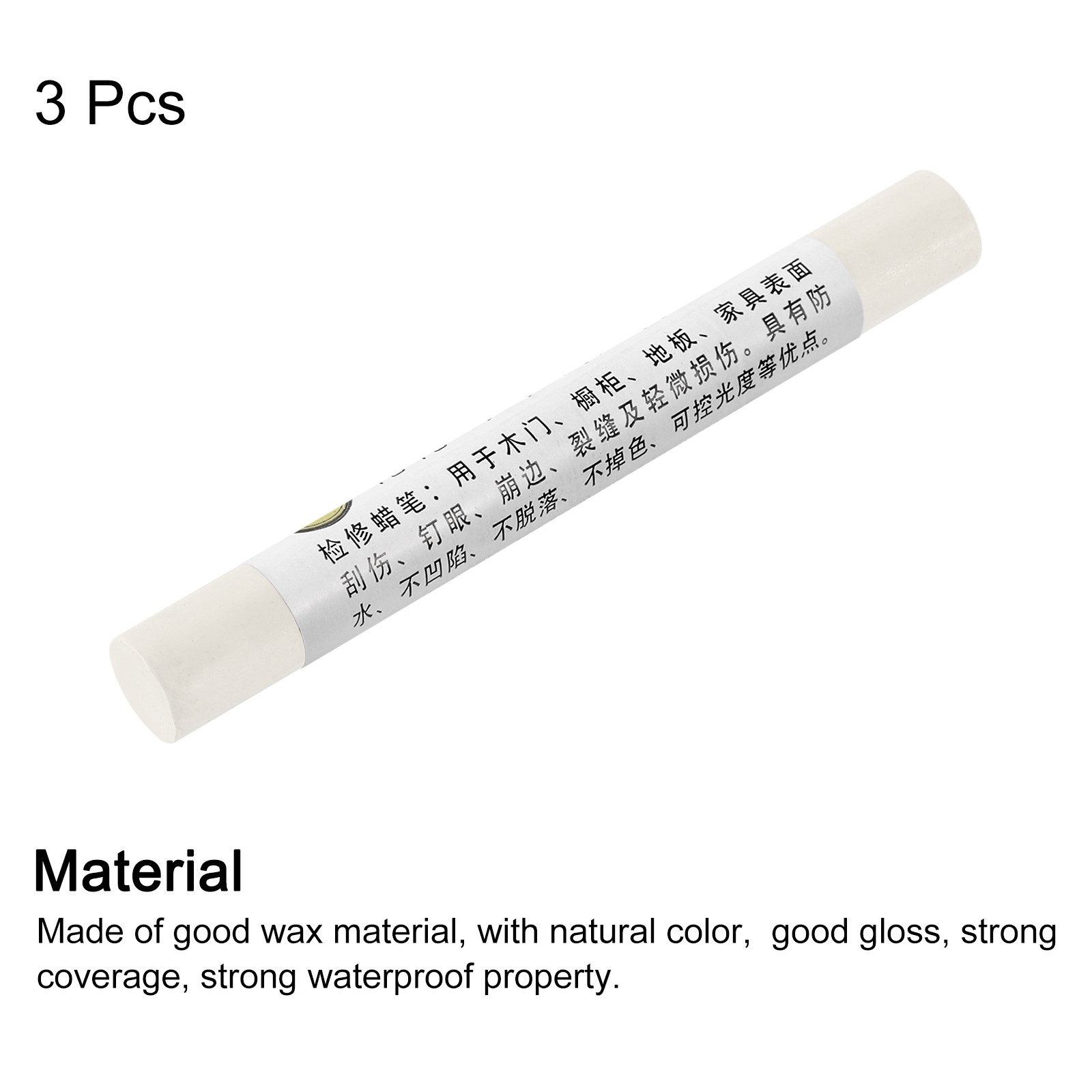 3Pcs Furniture Repair Crayons Wax Filler Stick Pen Marker White Cherry