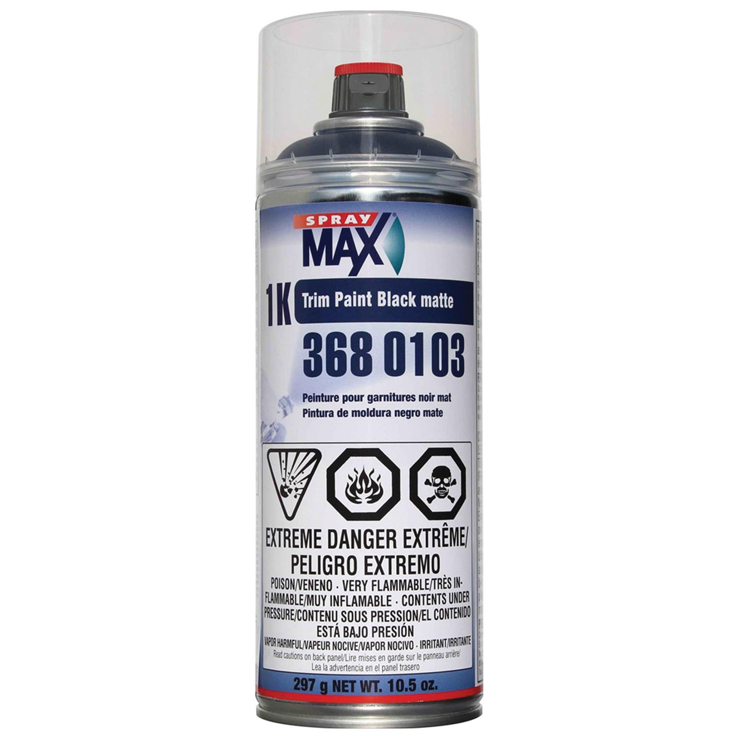 Trim Paint Matte Black 3680103 SPRAYMAX 879910000123 Spray Paint