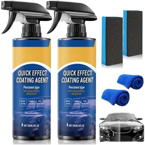 2 PCS Car Coating Spray – Quick-Acting Nano Coating Agent – Waterless Wash