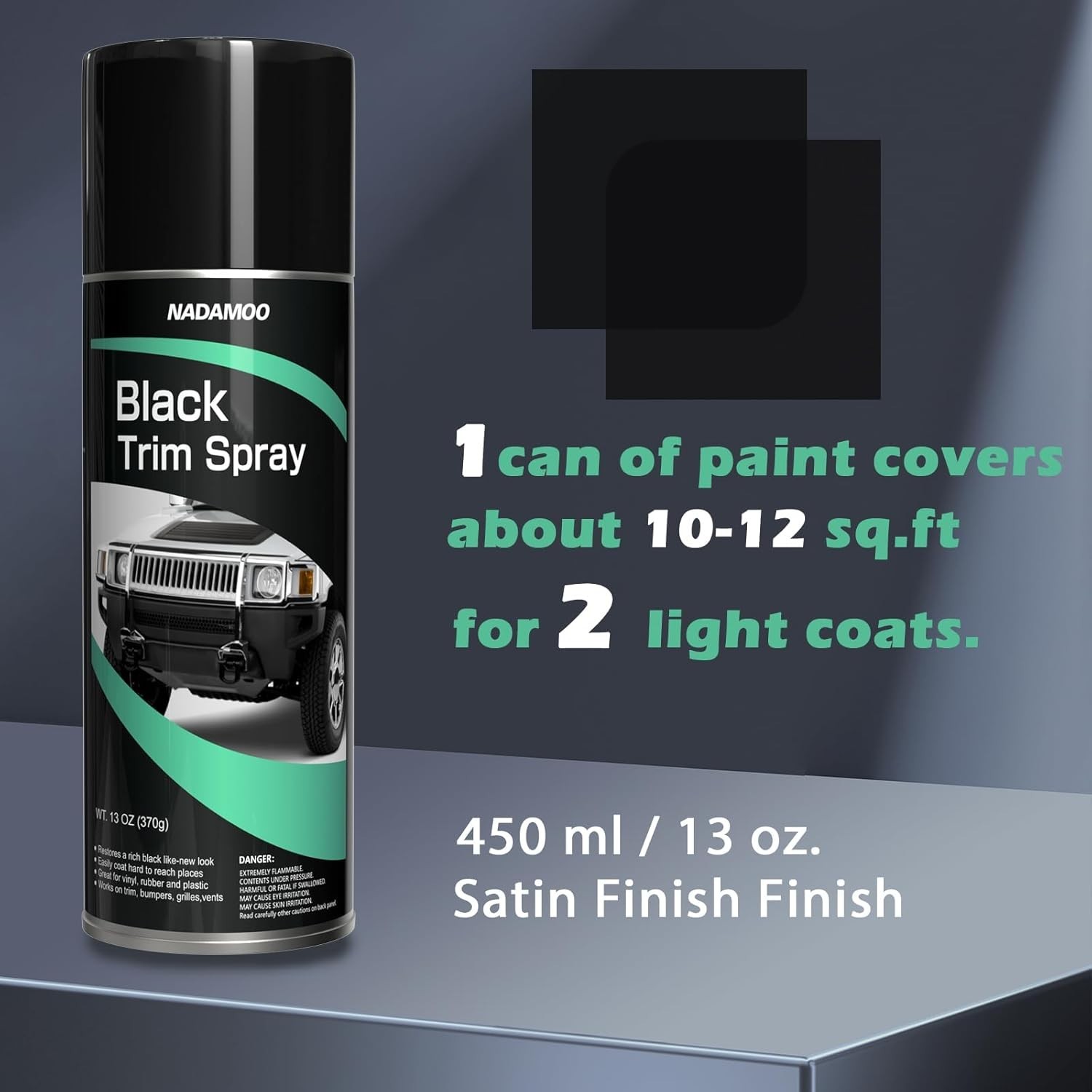 Durable Black Spray Paint – Multi-Surface, 13oz x 2, Effortless DIY Application