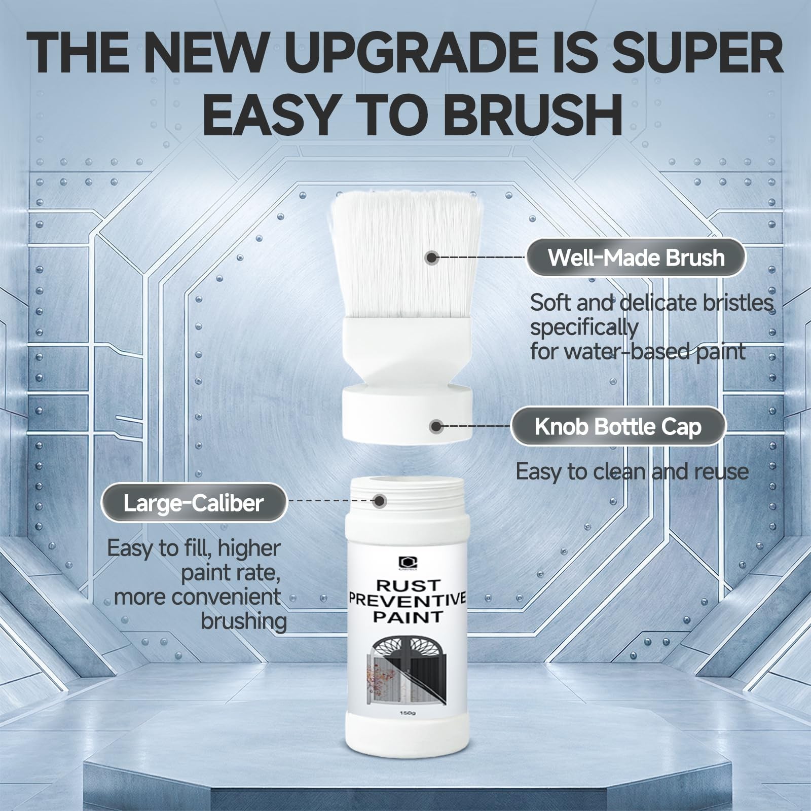 2-in-1 Rust Converter & Metal Primer with Brush(5.29 Oz), Stops & Prevents Co…