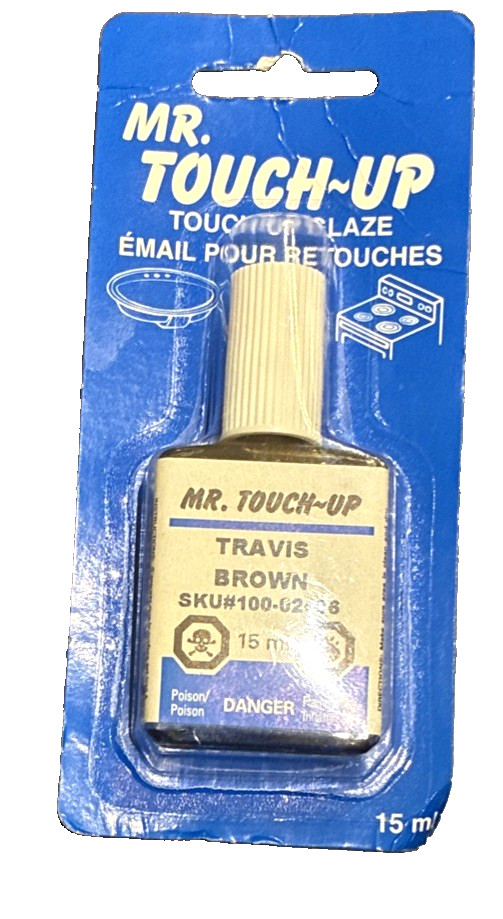 Rare Mr. Touch Up Appliance Touchup Glaze Travis Brown 15 ml Sealed Package