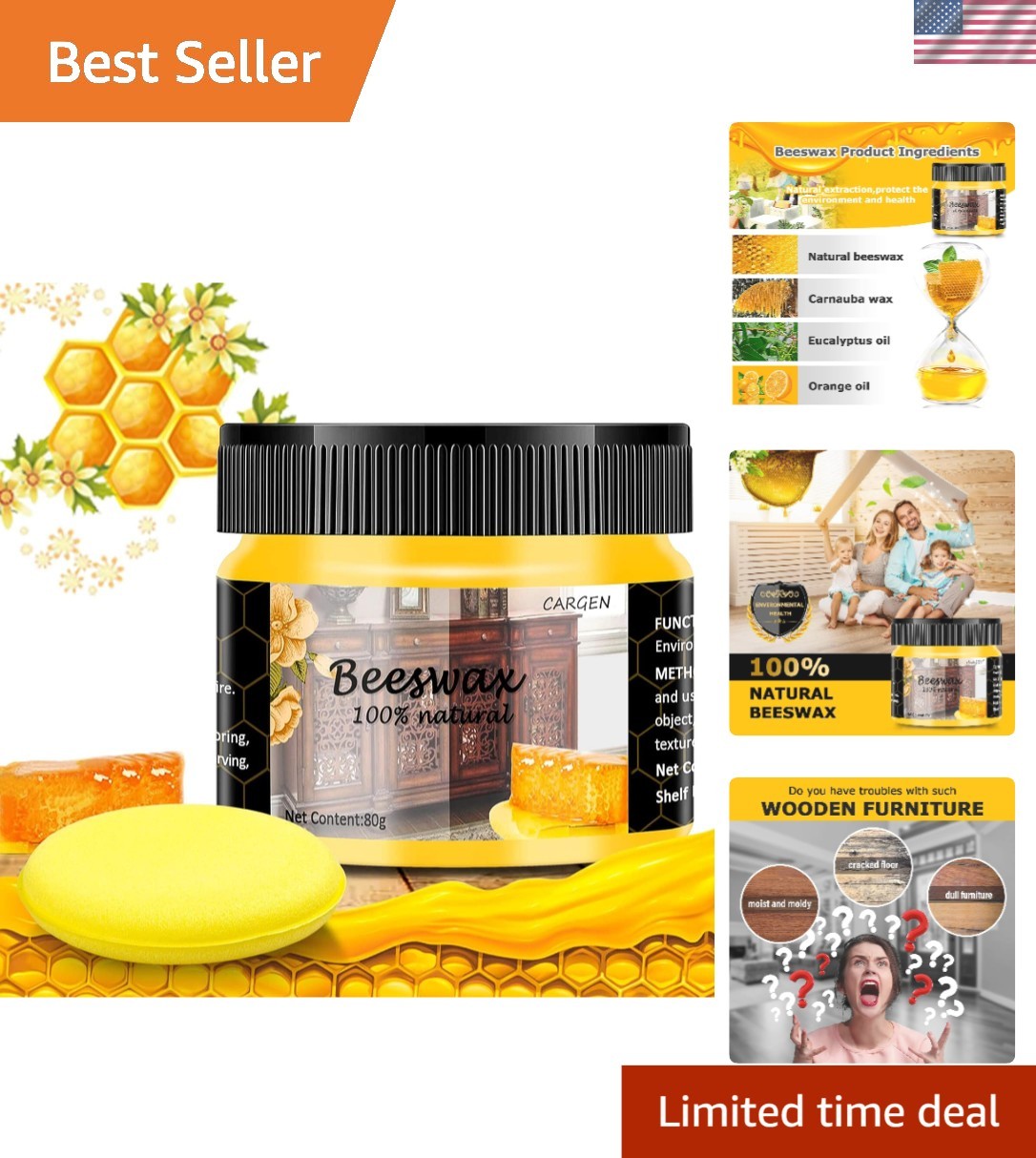 Multi-Surface Beeswax Furniture Polish – Clean, Polish, and Restore Elegance
