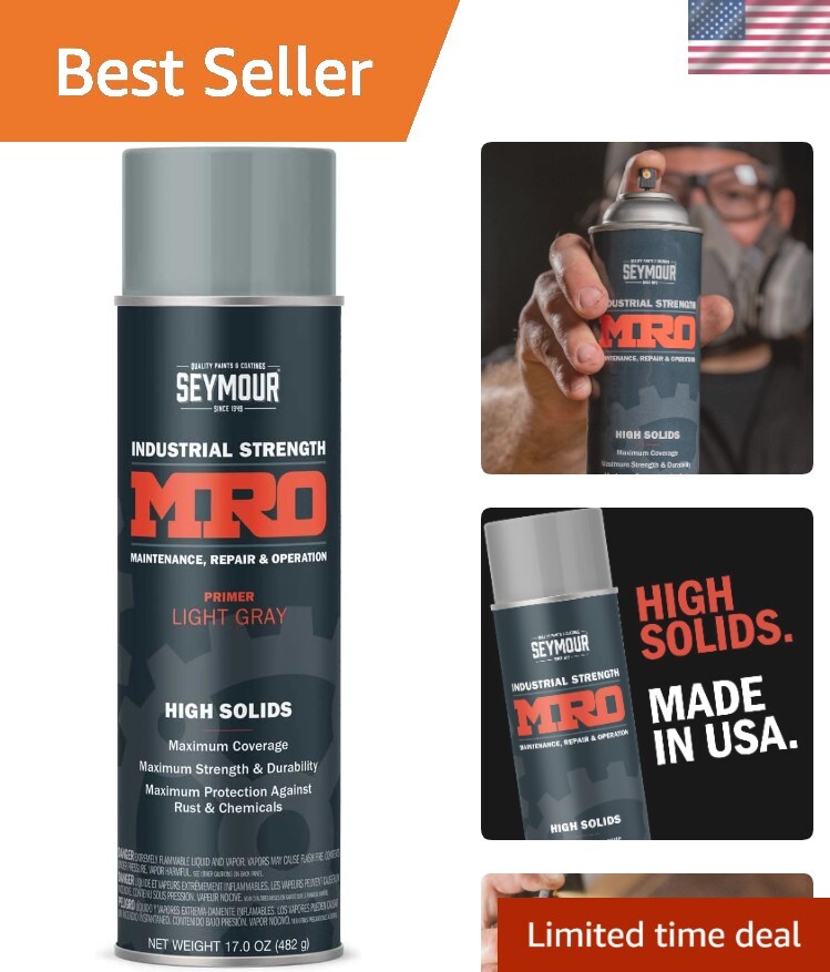 Durable 17 Ounce Light Gray High Solids Spray Paint – Rust & Weather Protection