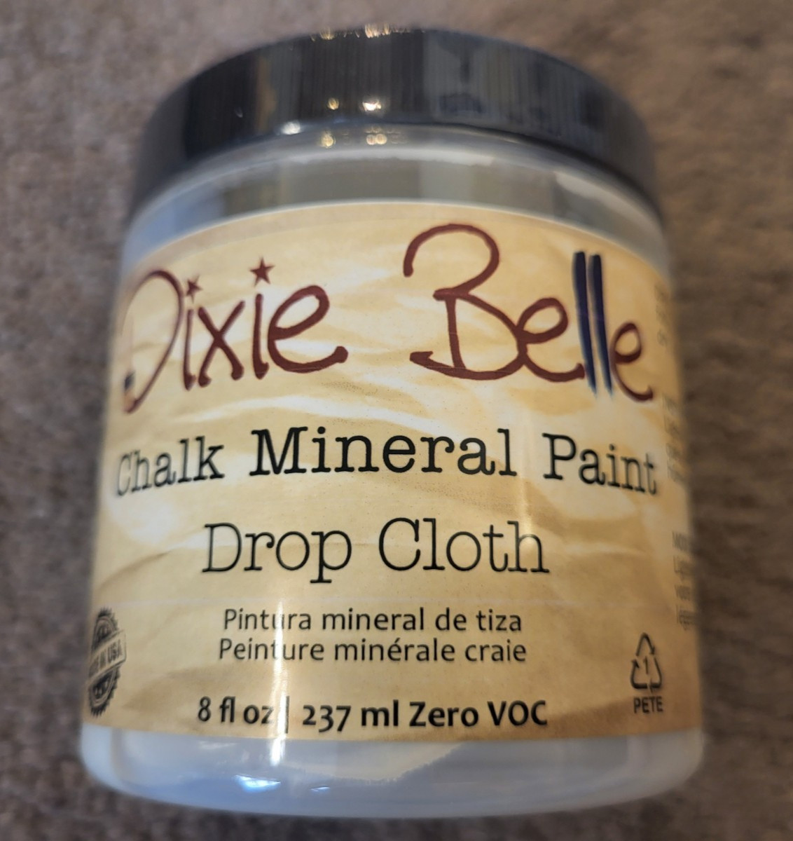 Dixie Belle Chalk Mineral Paint DROP CLOTH 8 oz NEW