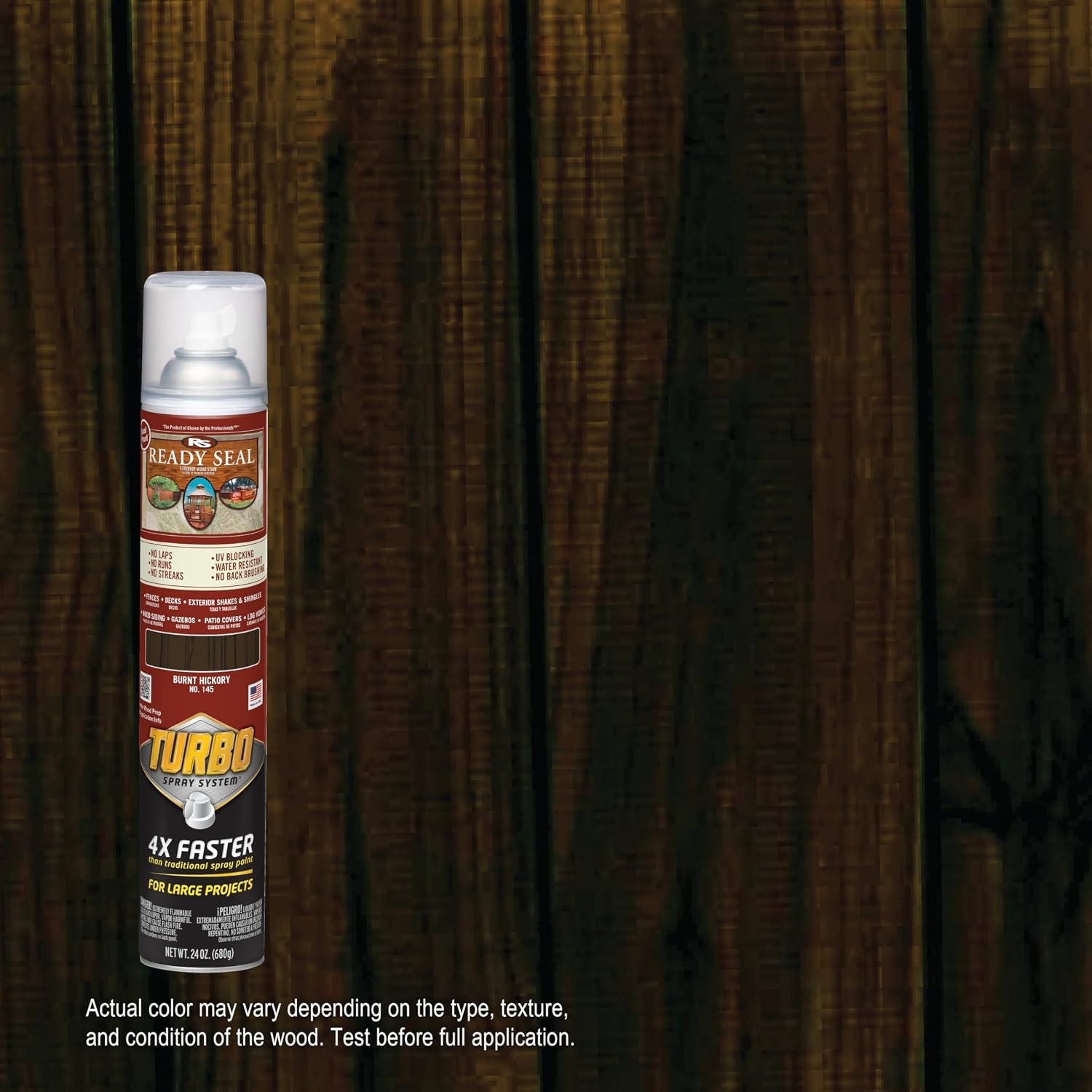 Oil-Based Exterior Wood Stain – Turbo Spray System, 24oz, Burnt Hickory