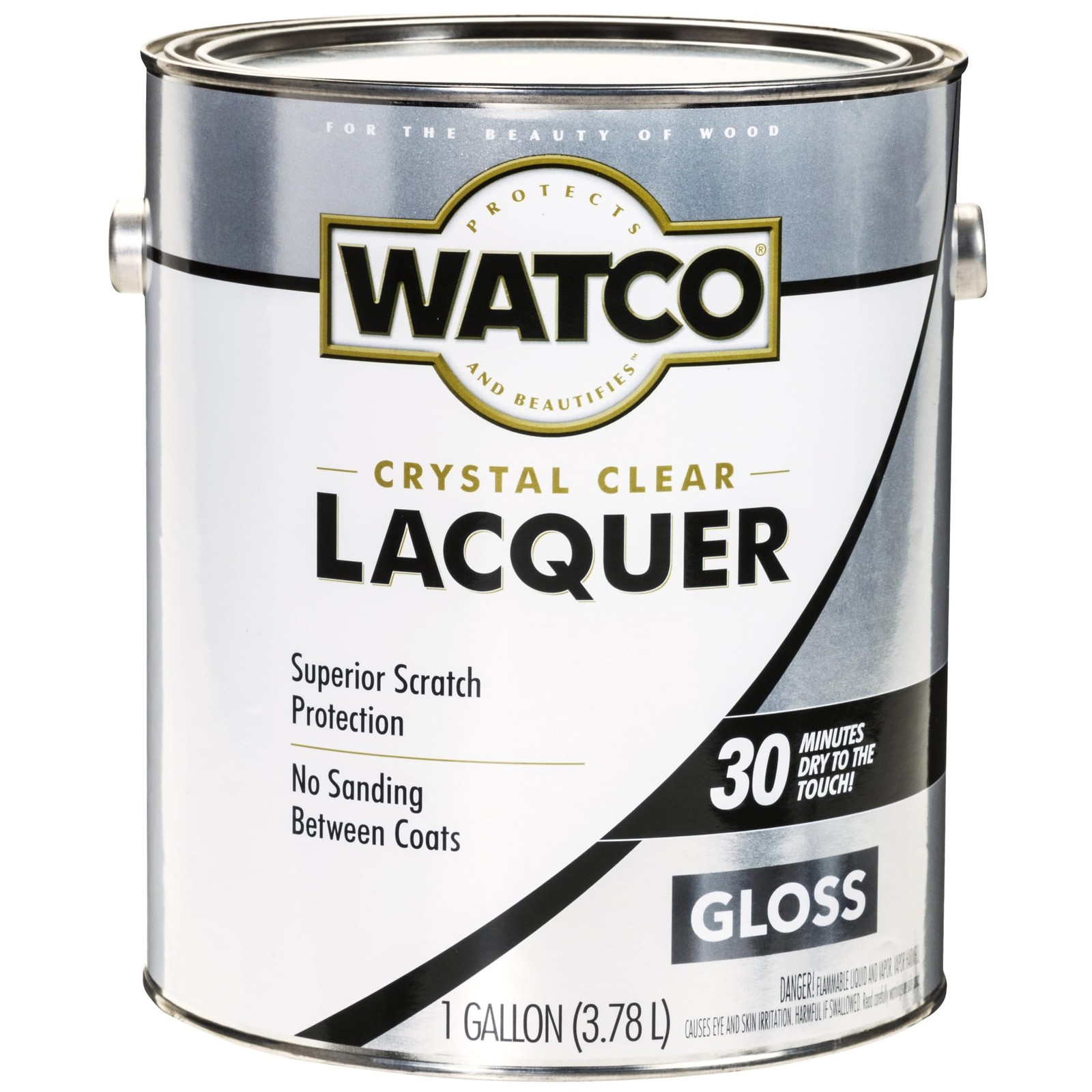 Watco 63031 Lacquer Clear Wood Finish, Gallon, Gloss – Durable & Quick Dry