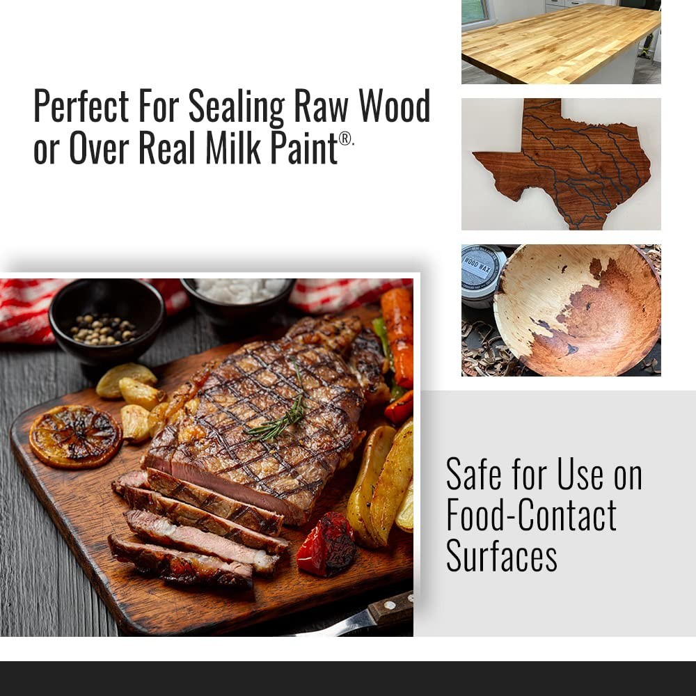 Wood Wax for Finishing Unfinished Furniture, Cutting Boards, Food Grade Vegan 16