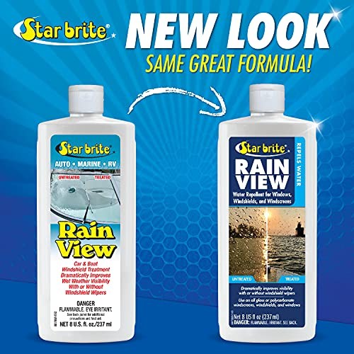 Rain View Water Repellent for Glass Windshields – 8 OZ (088708)