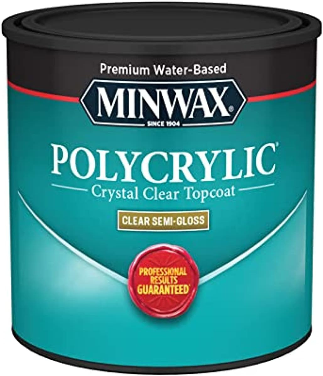 Polycrylic Protective Finish, Clear Gloss, Clear, 1/2 Pint, 244444444