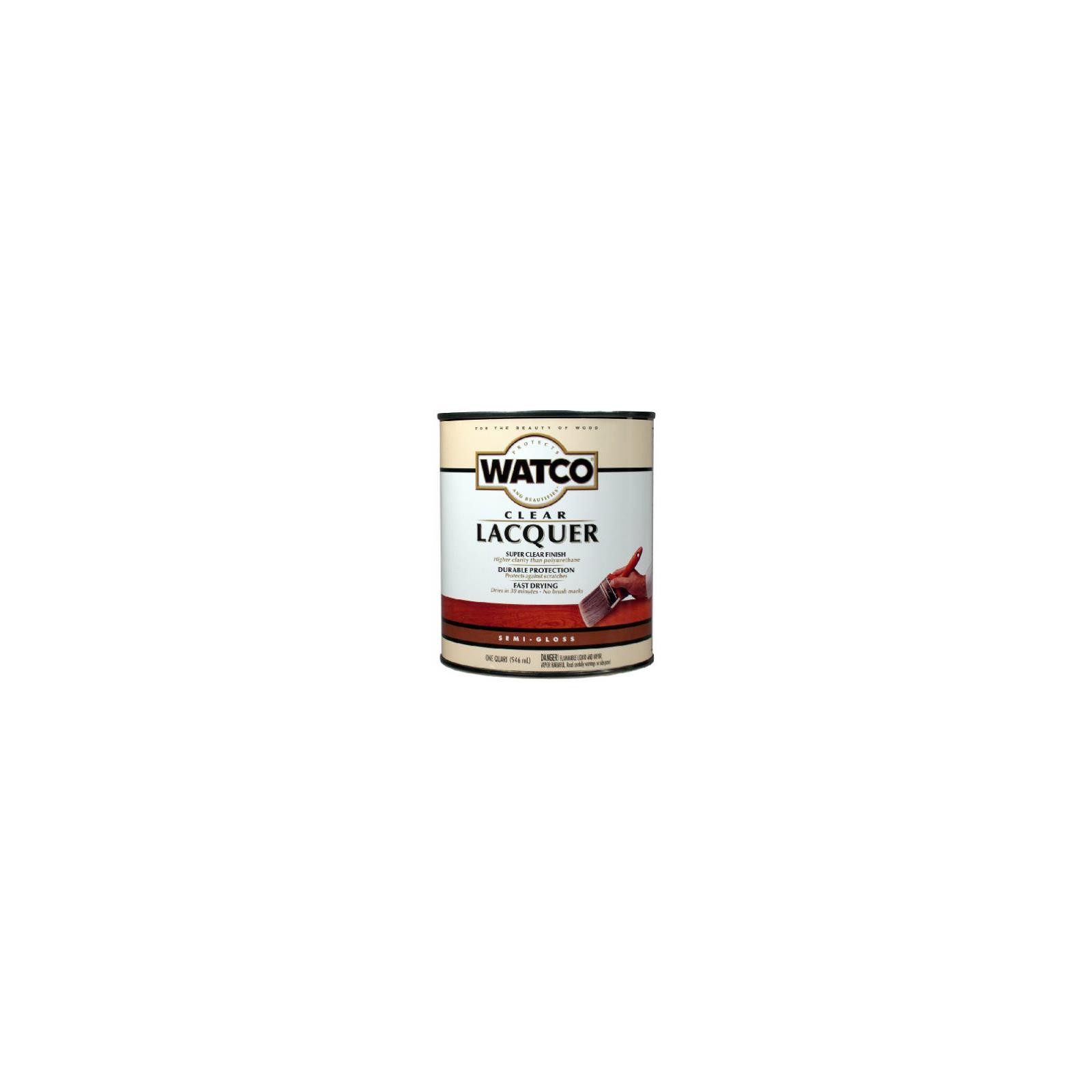 Watco 63141 Lacquer Wood Finish, Clear Semi-Gloss, 1-Qt. – Quantity 1