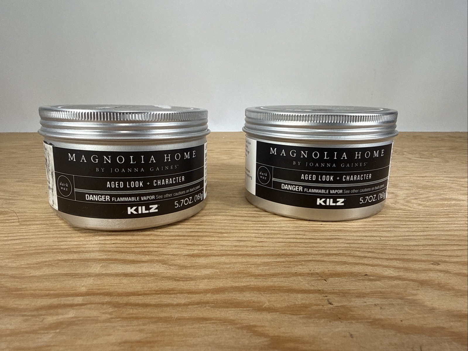 2x New Magnolia Home by Joanna Gaines Aged Look Dark Wax Kilz Chalk 5.7 Oz