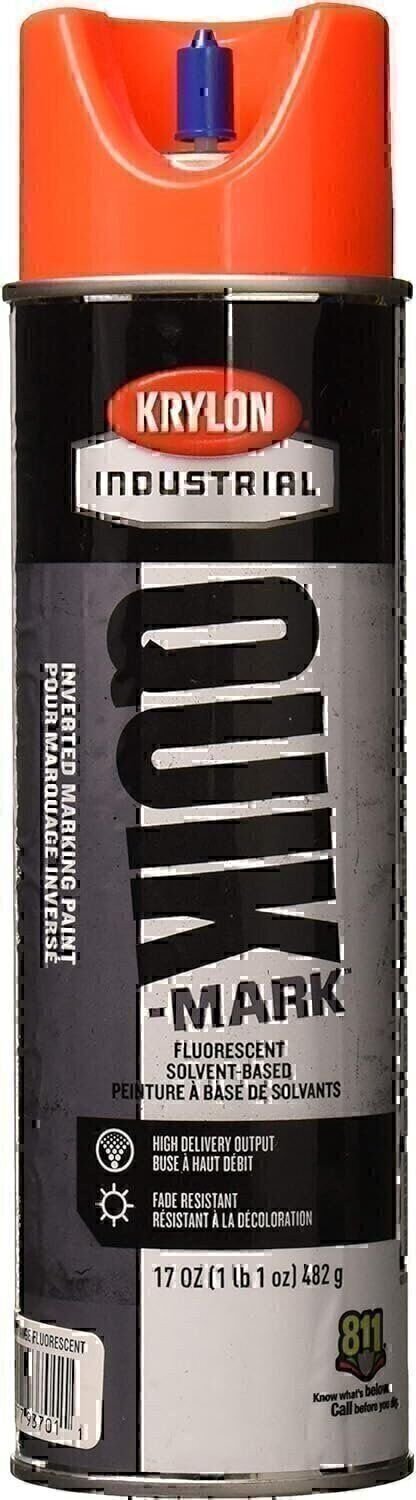 Krylon Upside Down Marking Paint Alert Fluorescent Red/Orange Solvent Base…