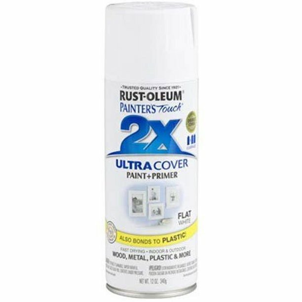Rust-Oleum 249126 Painter’s Touch 2X Ultra Cover, 12oz, Flat White, Pack of 1