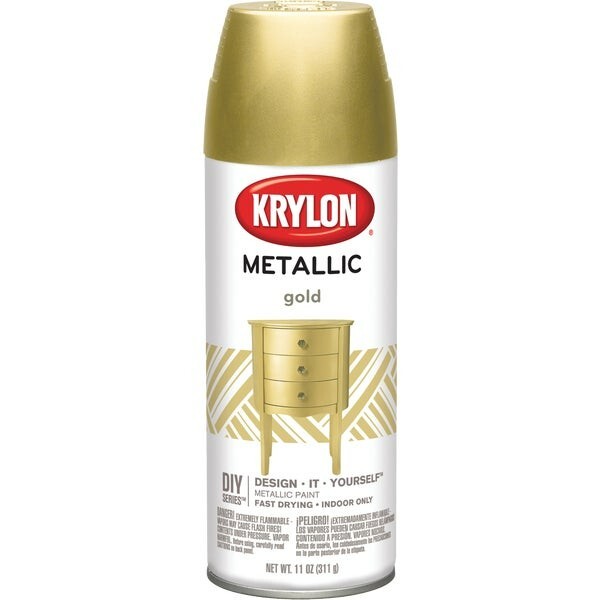 6-Krylon 11 Oz. Metallic Gloss General Purpose Spray Paint Gold Model: K01706007
