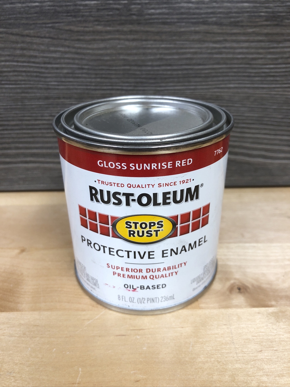 Rust-Oleum 7762730 Protective Enamel Sunrise Red 1/2 Pint New