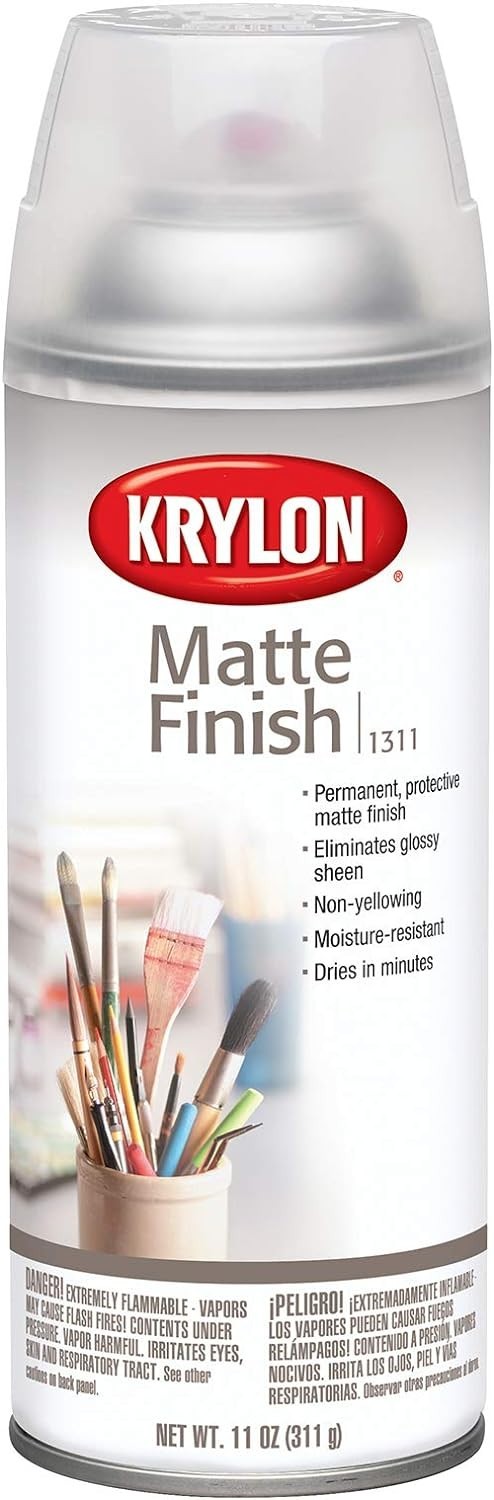 Clear Matte Finishing Spray Paint Coating, 11 oz, Matte Finish
